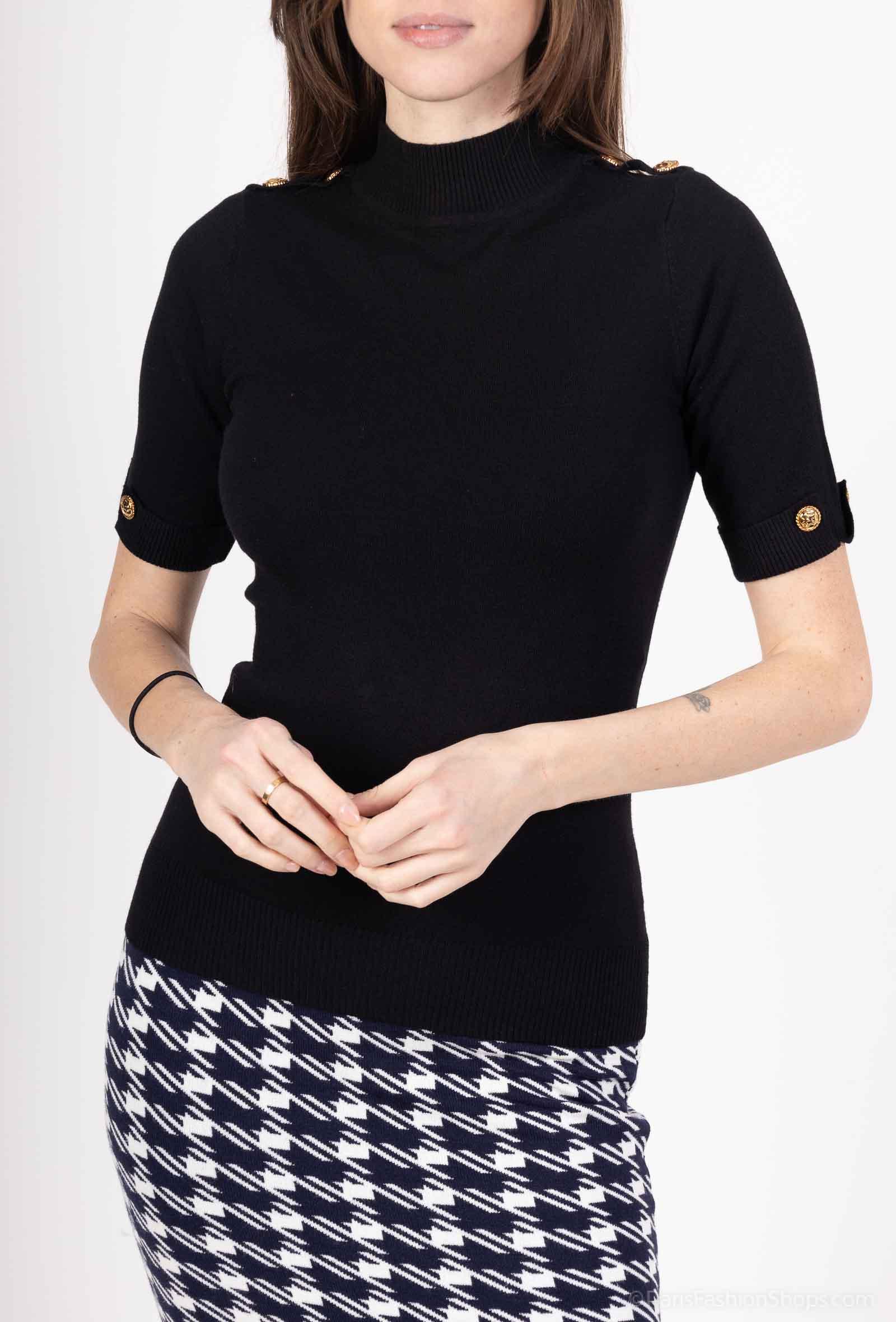 Mayorista WHOO - Jersey con cuello alto de manga corta