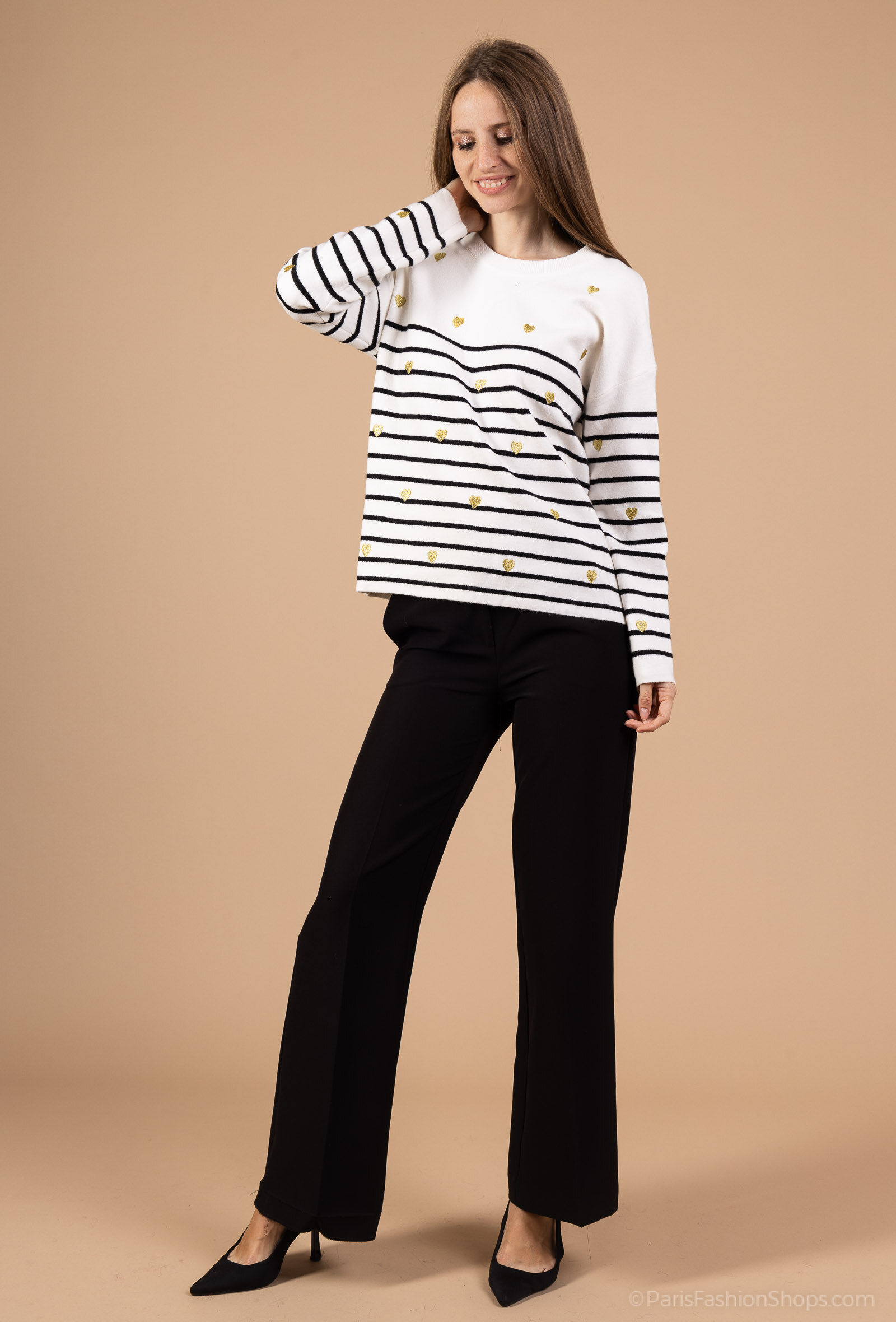 Grossiste WHOO - Pull à rayures et motifs