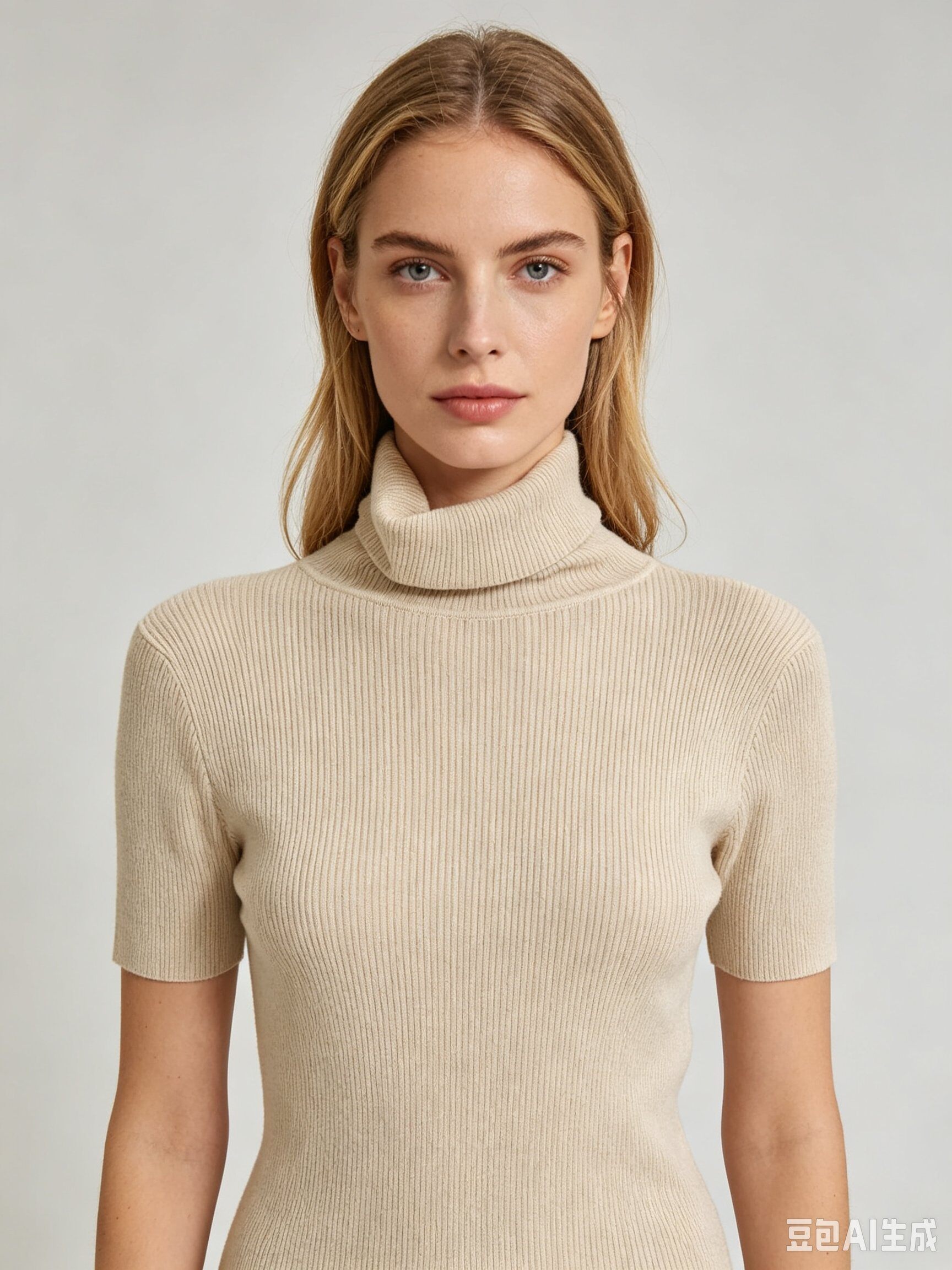 Großhändler WHOO - Kurzarm-Pullover mit Trichterkragen