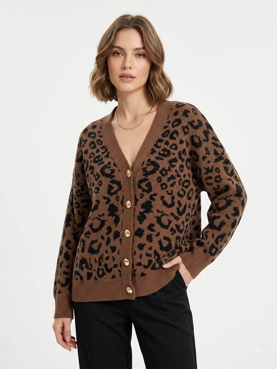 Grossiste WHOO - Cardigan léopard