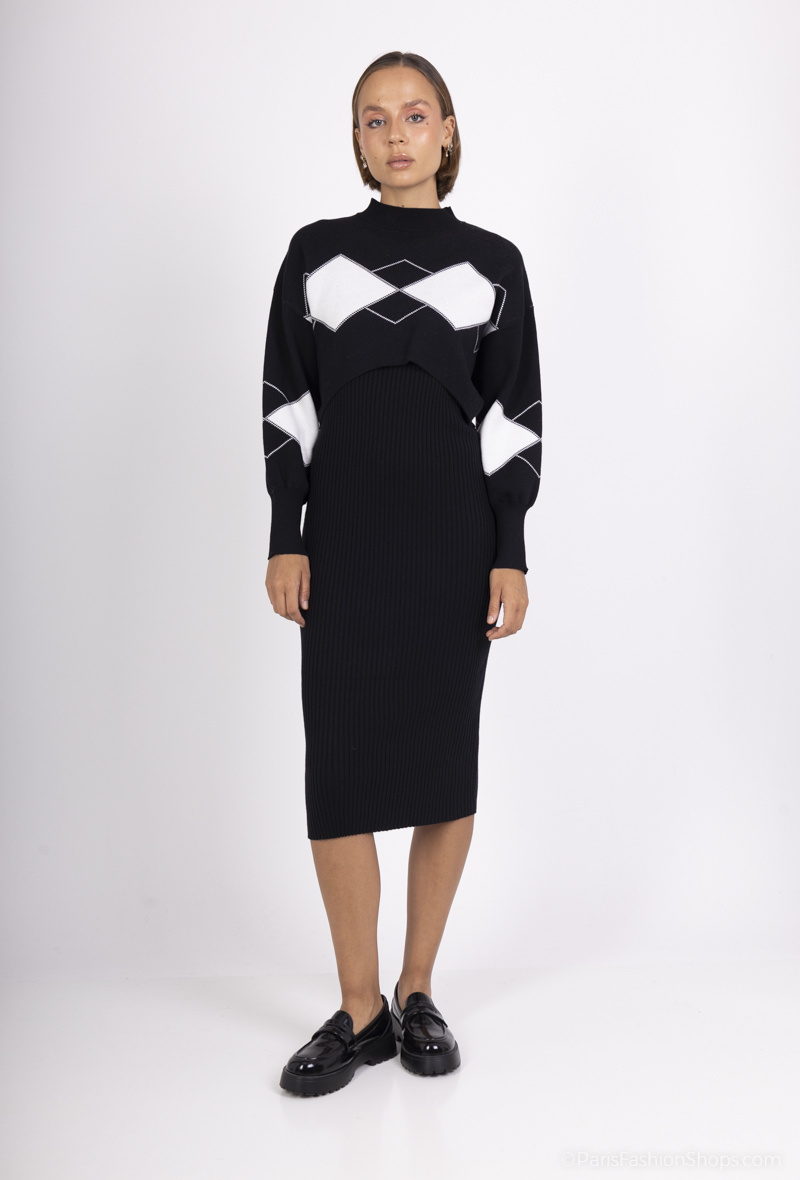 Mayorista WHOO - Vestido tipo suéter twinset