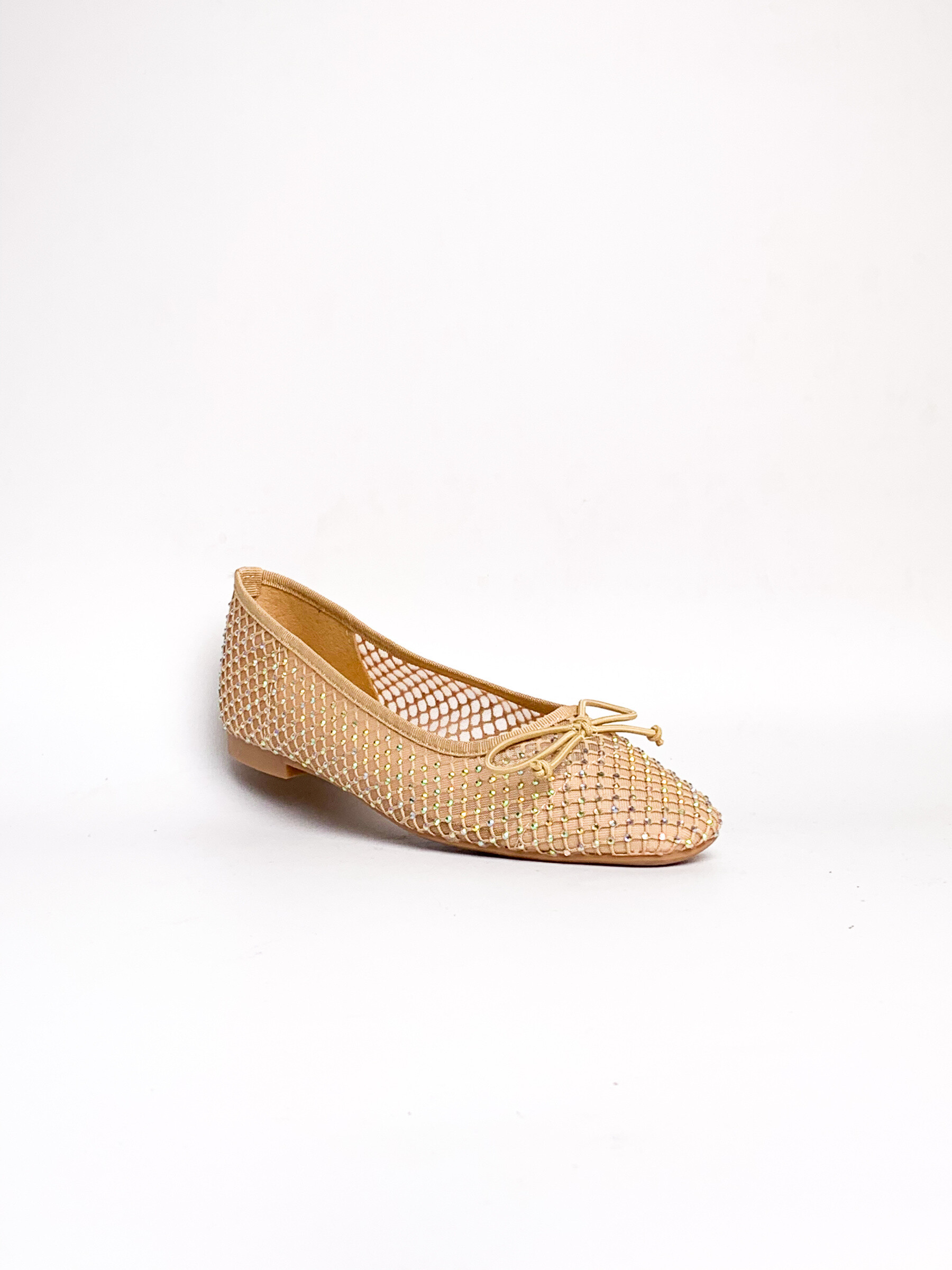 Wholesaler WILADY - Mesh ballet flats with rhinestones