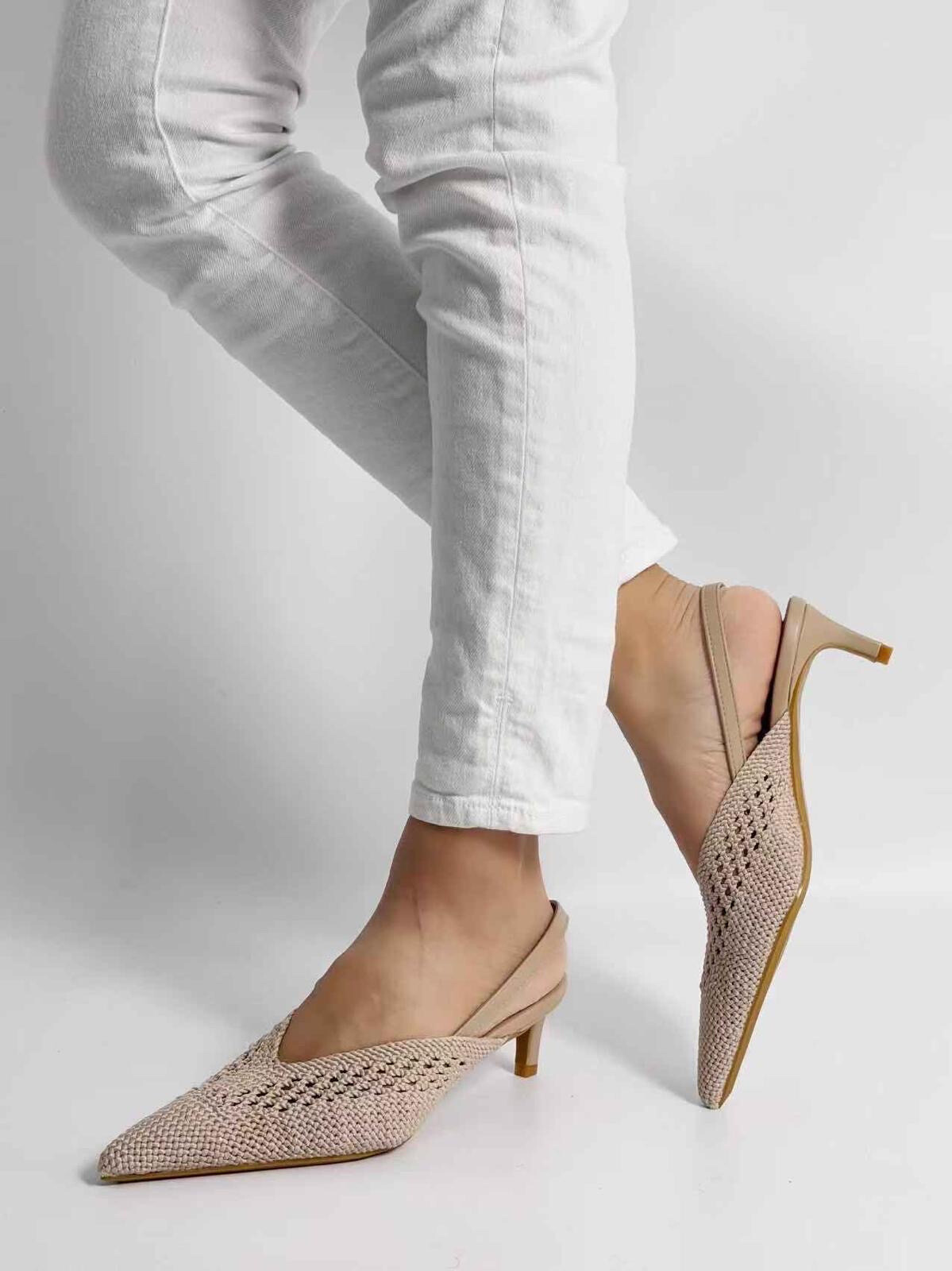 Wholesaler WILADY - Trendy braided rope mule pumps
