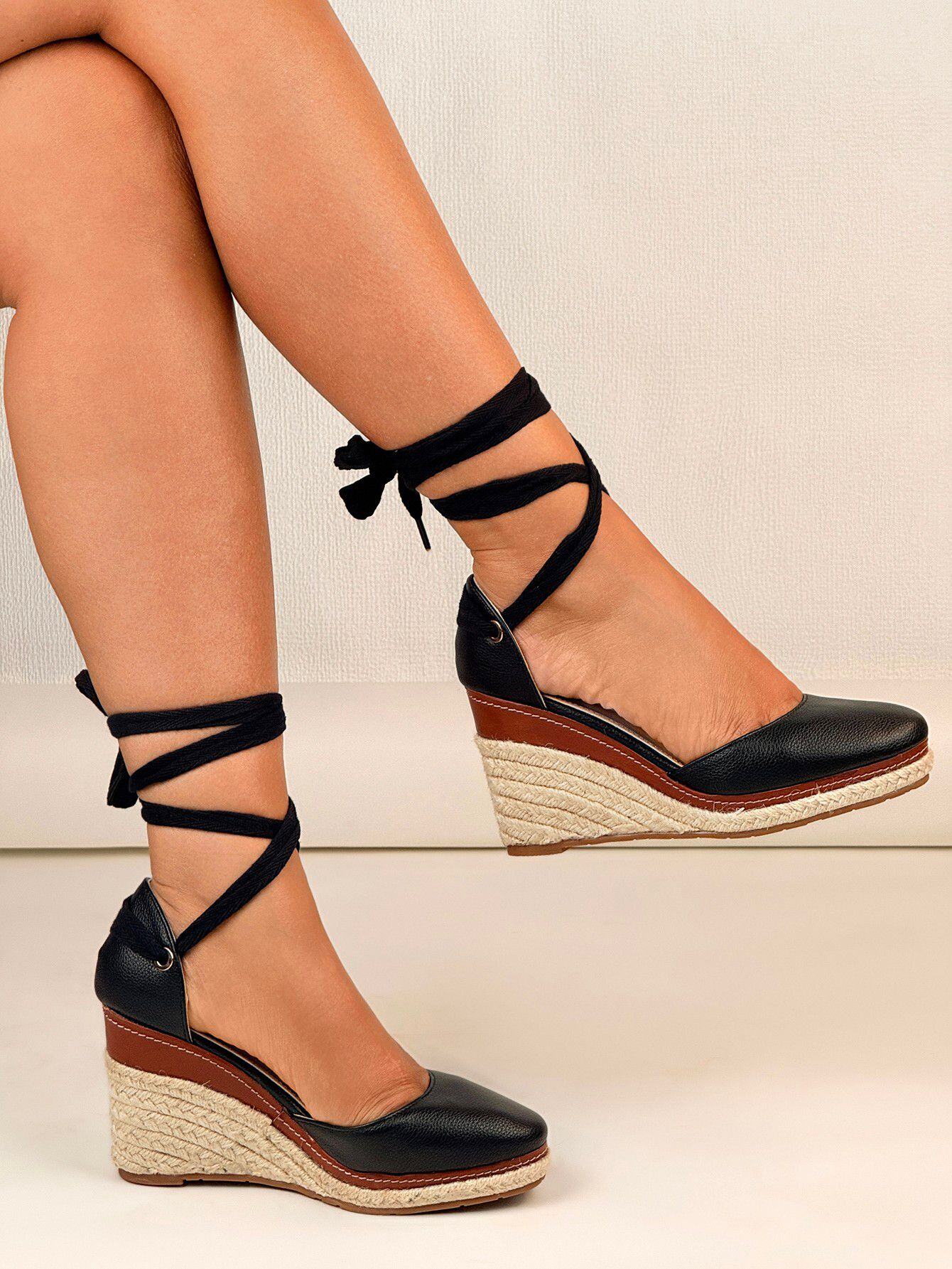 Grossiste WILADY - Espadrilles compensées à lacets