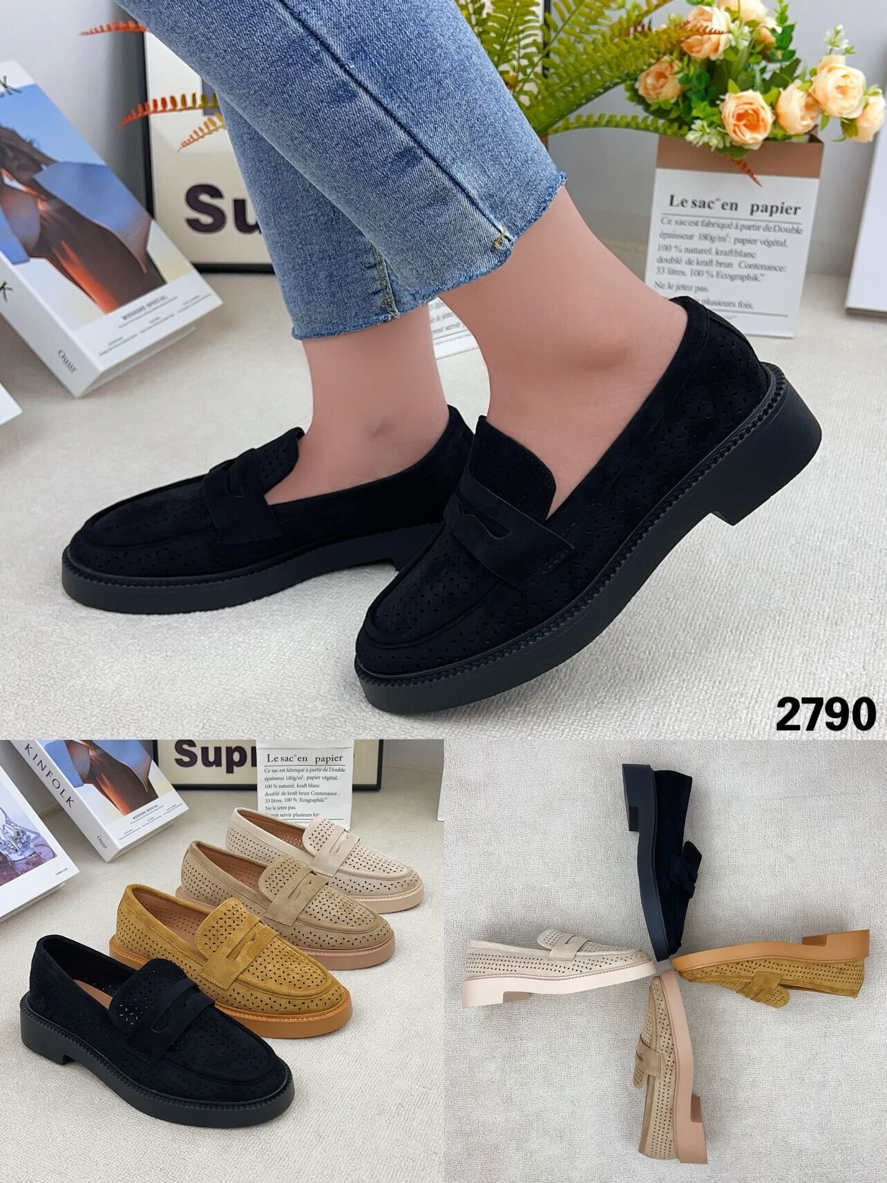 Wholesaler WILADY - Elegant suede moccasins