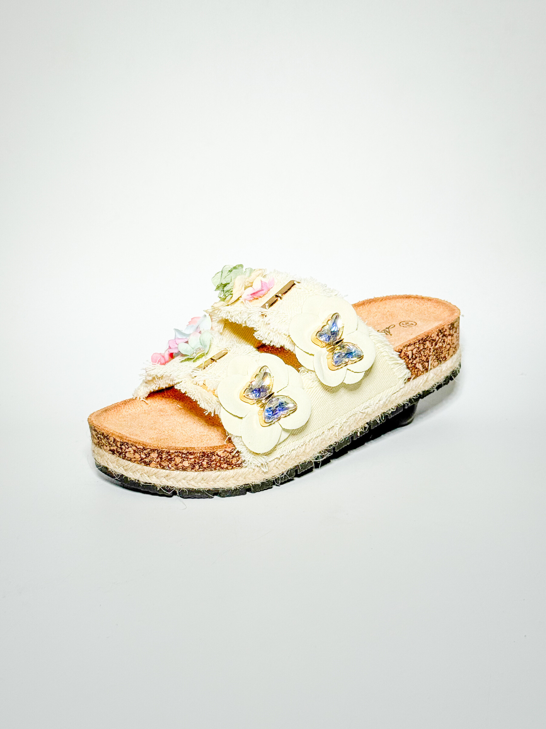 Wholesaler WILADY - Sandals with double floral strap