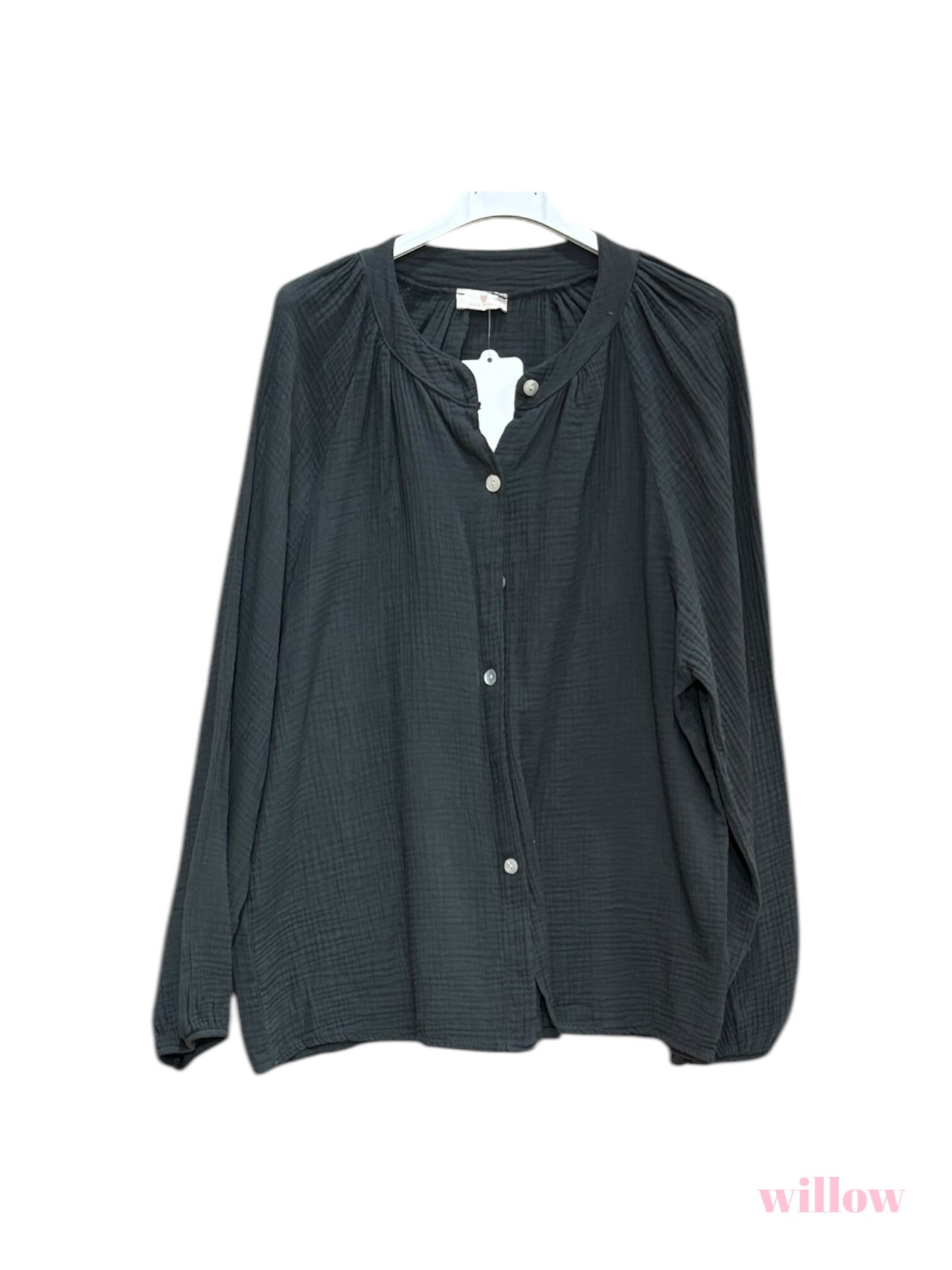 Wholesaler Willow - Vichy printed Peter Pan collar blouse top