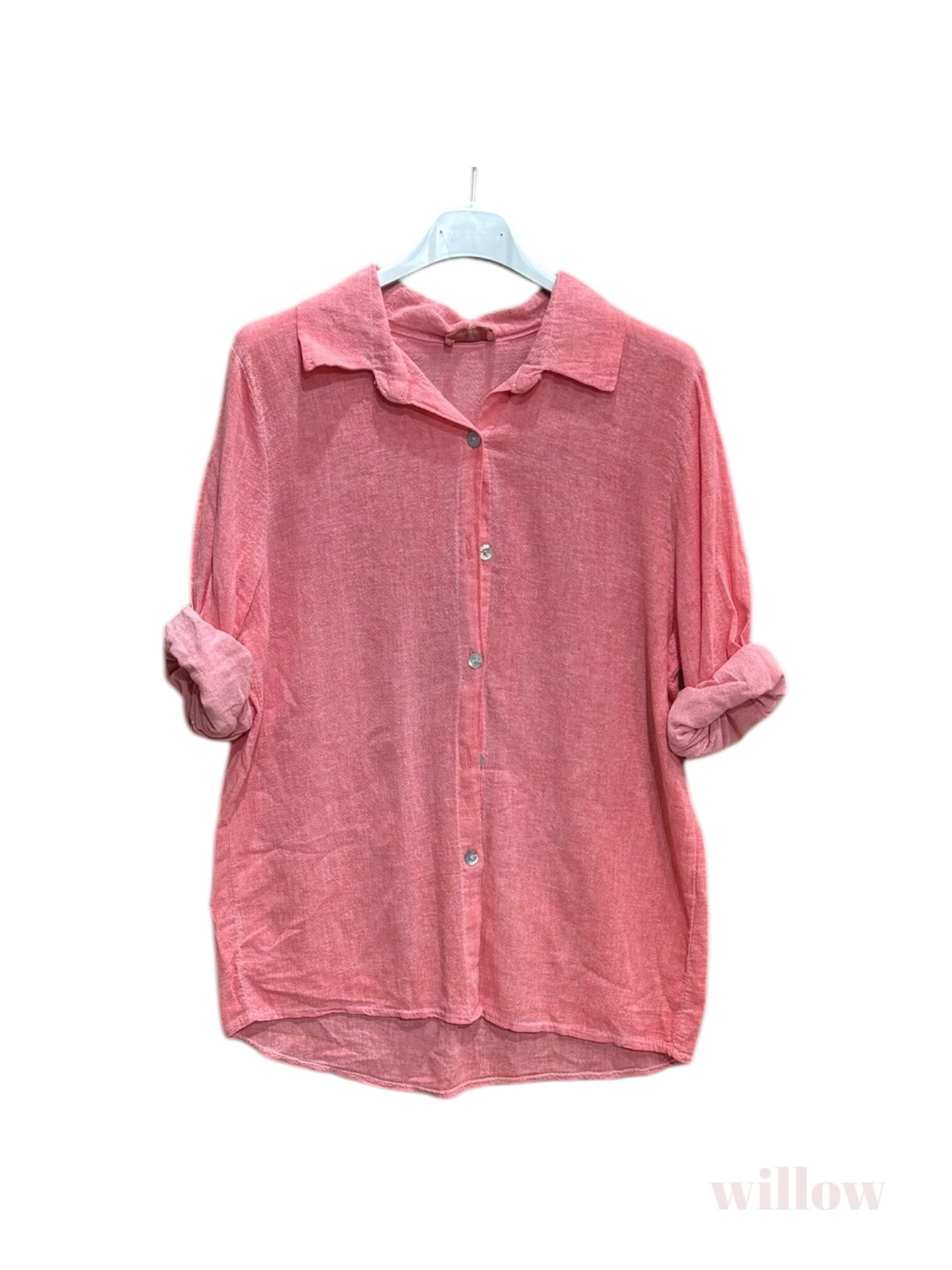 Wholesaler Willow - Vichy printed Peter Pan collar blouse top