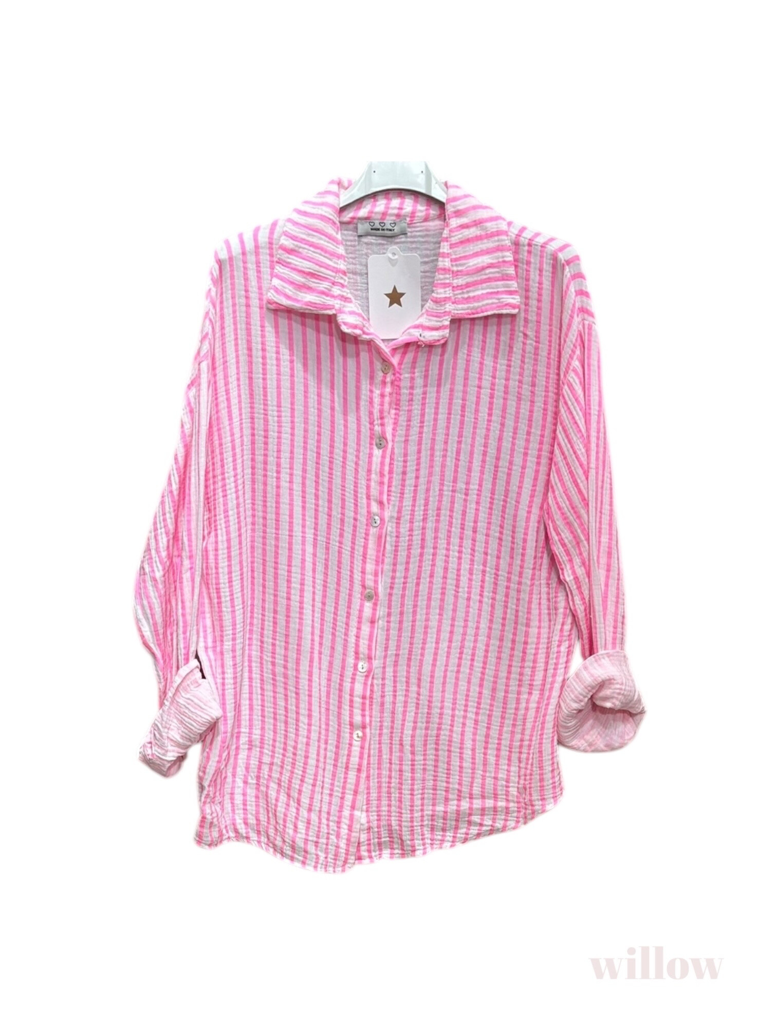 Wholesaler Willow - Vichy printed Peter Pan collar blouse top