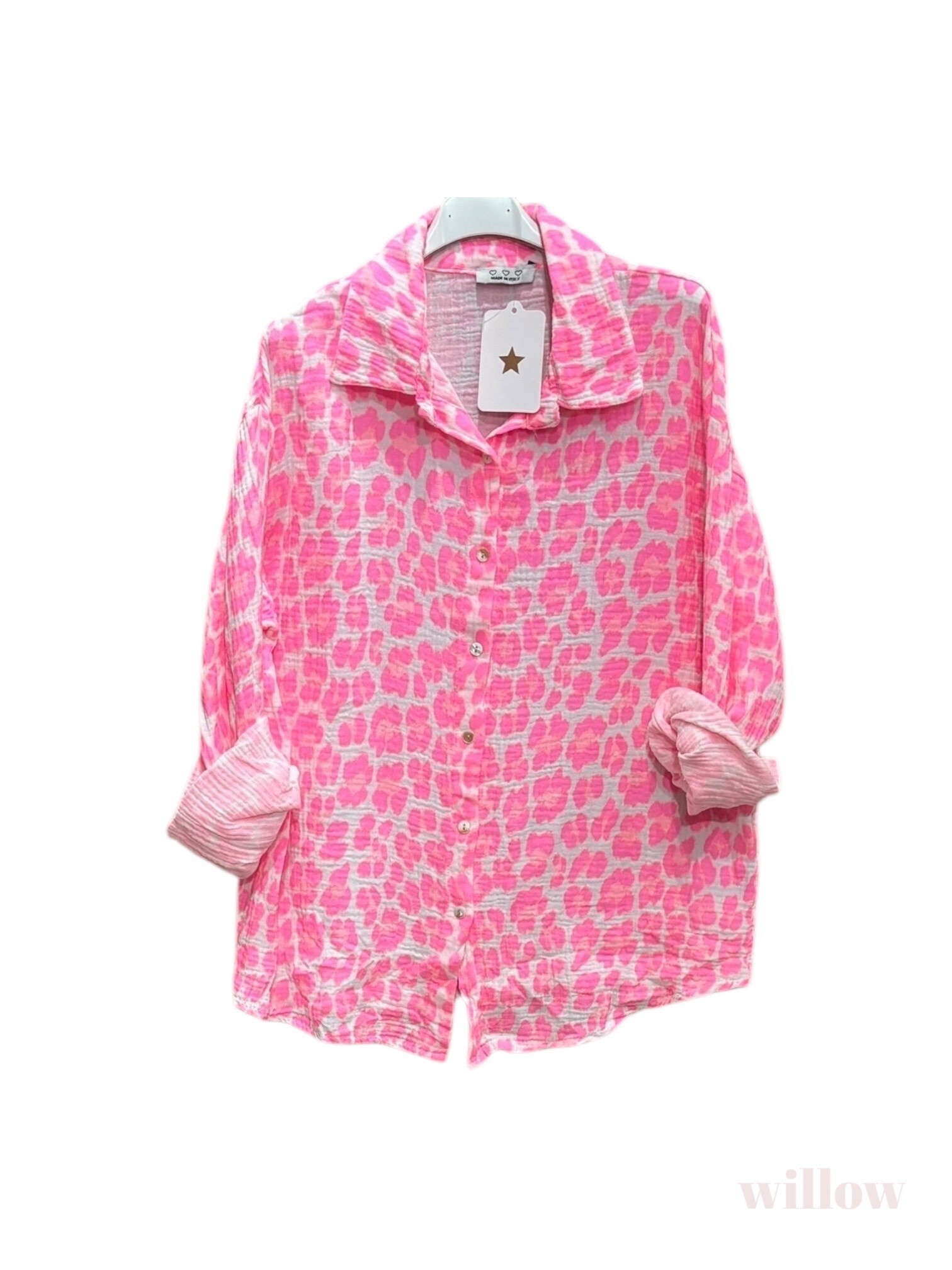 Wholesaler Willow - Vichy printed Peter Pan collar blouse top