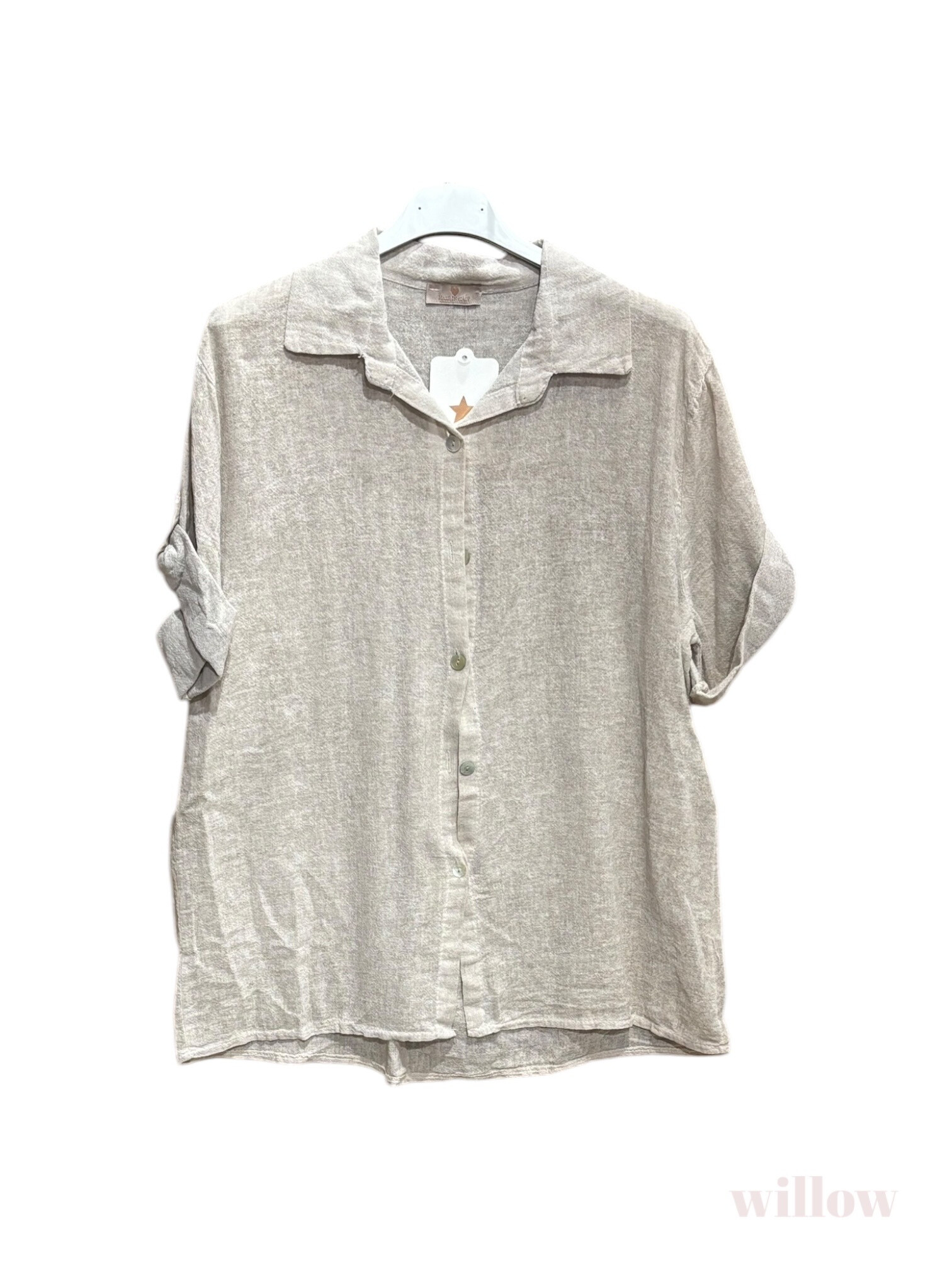 Wholesaler Willow - Vichy printed Peter Pan collar blouse top