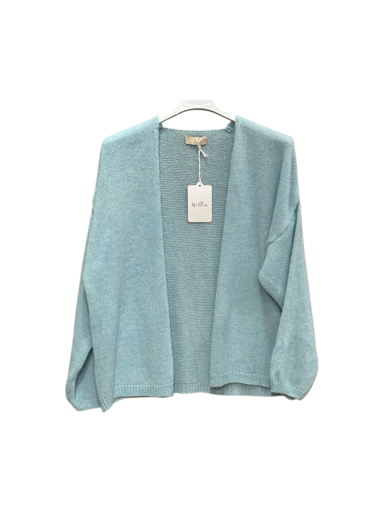 Großhändler Willow - Aufgeknöpfte einfarbige Strickjacke
