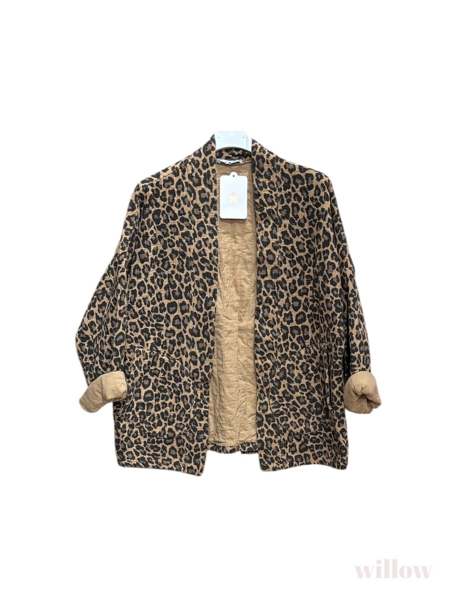 Grossiste Willow - Veste en gaze de coton léopard