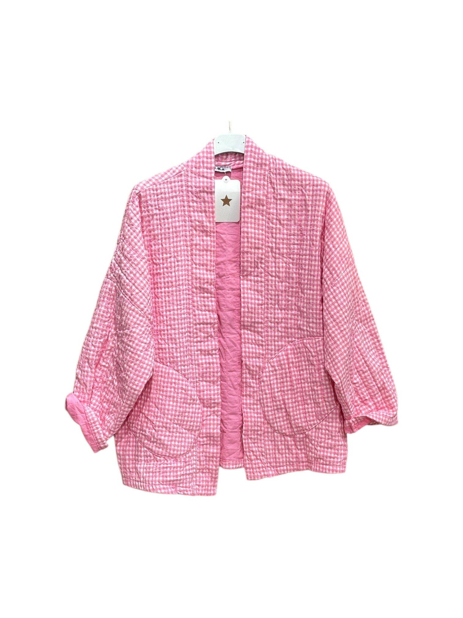 Wholesaler Willow - Sleeveless jacket fine stripes cotton gauze