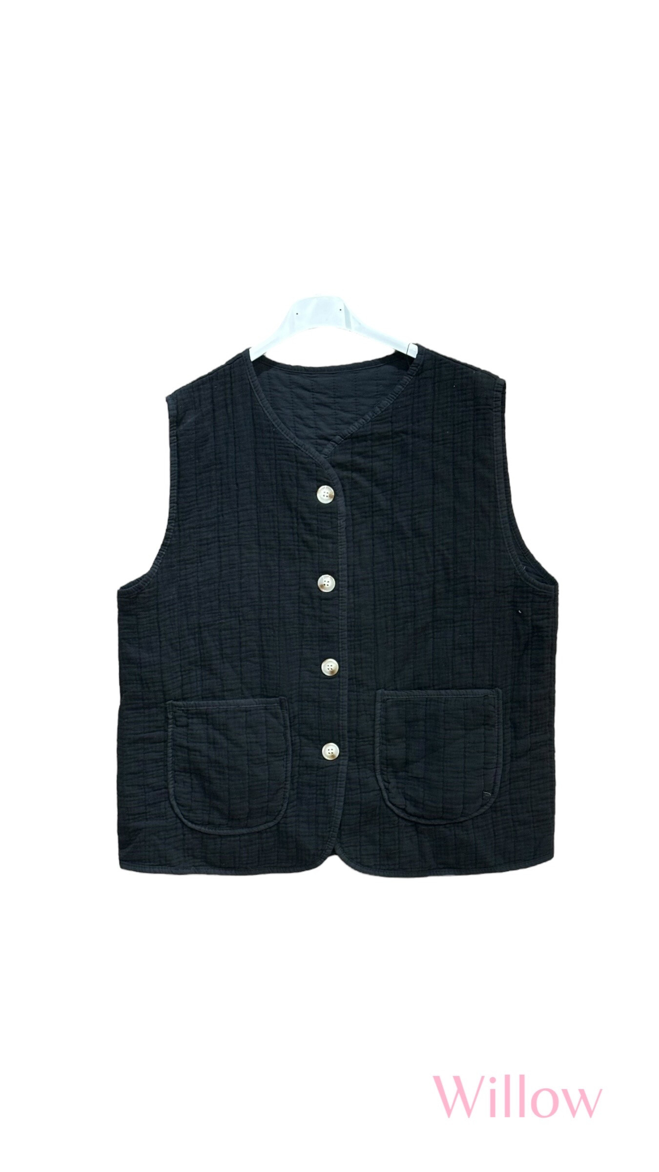 Wholesaler Willow - Shearling, unbuttoned sleeveless vest