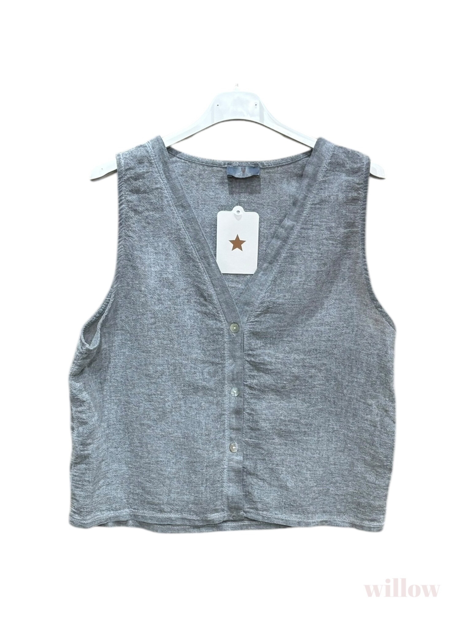 Wholesaler Willow - Vichy printed Peter Pan collar blouse top