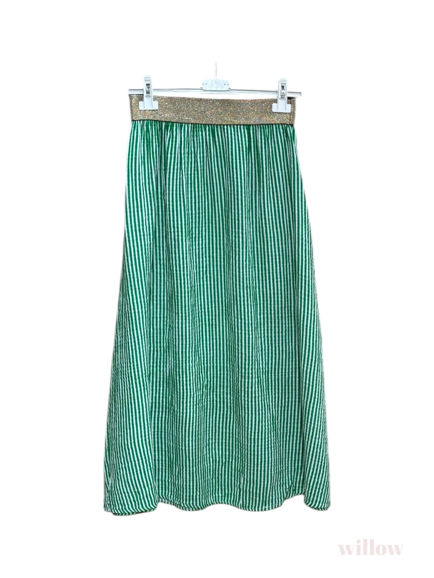 Wholesaler Willow - Cotton gauze shirt striped right collar #90831