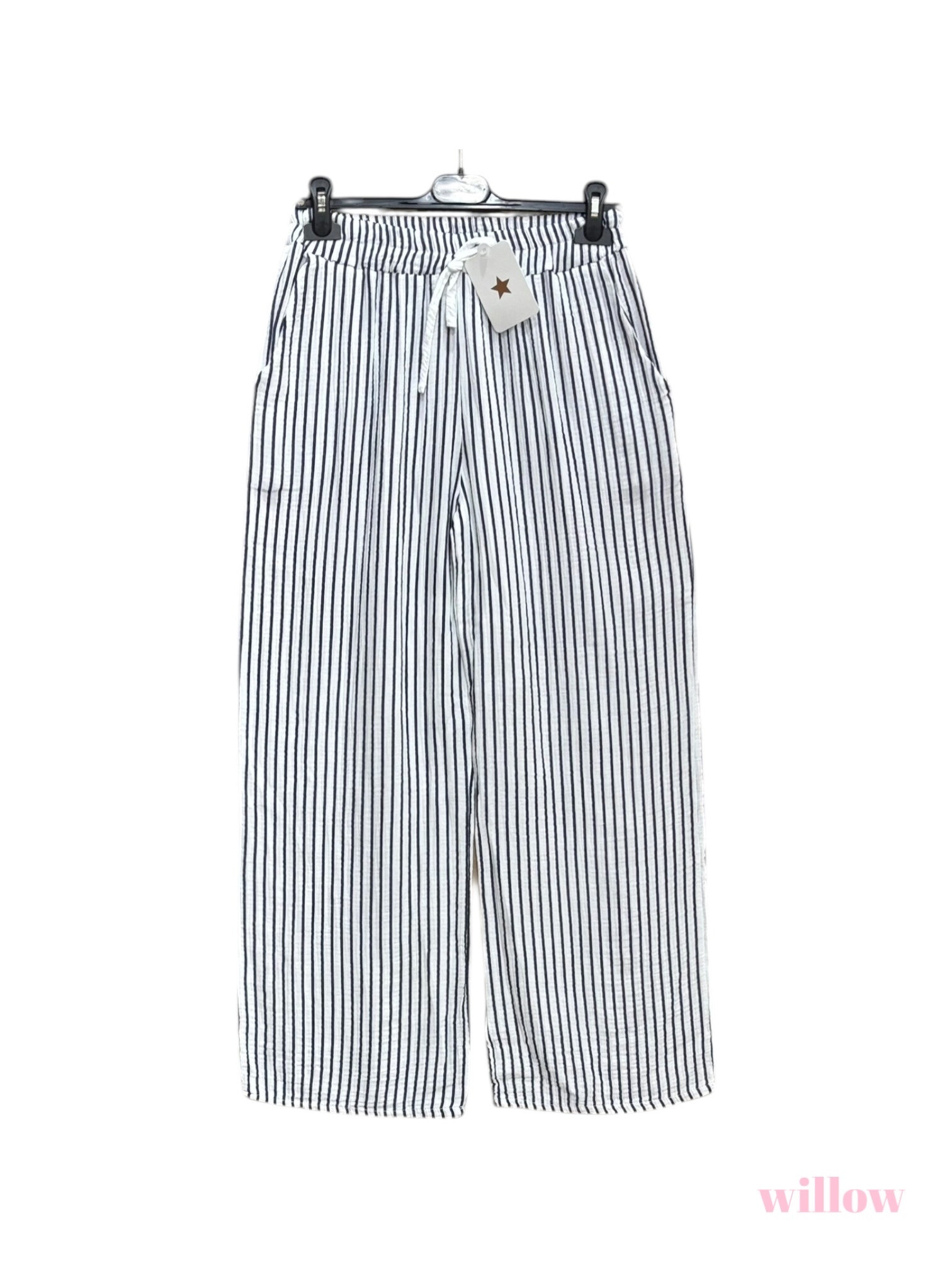 Wholesaler Willow - Cotton gauze shirt striped right collar #90831