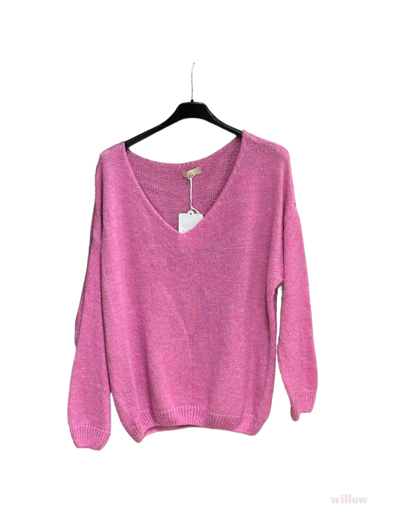 Großhändler Willow - Lurex-Paillettenpullover mit enger Basis