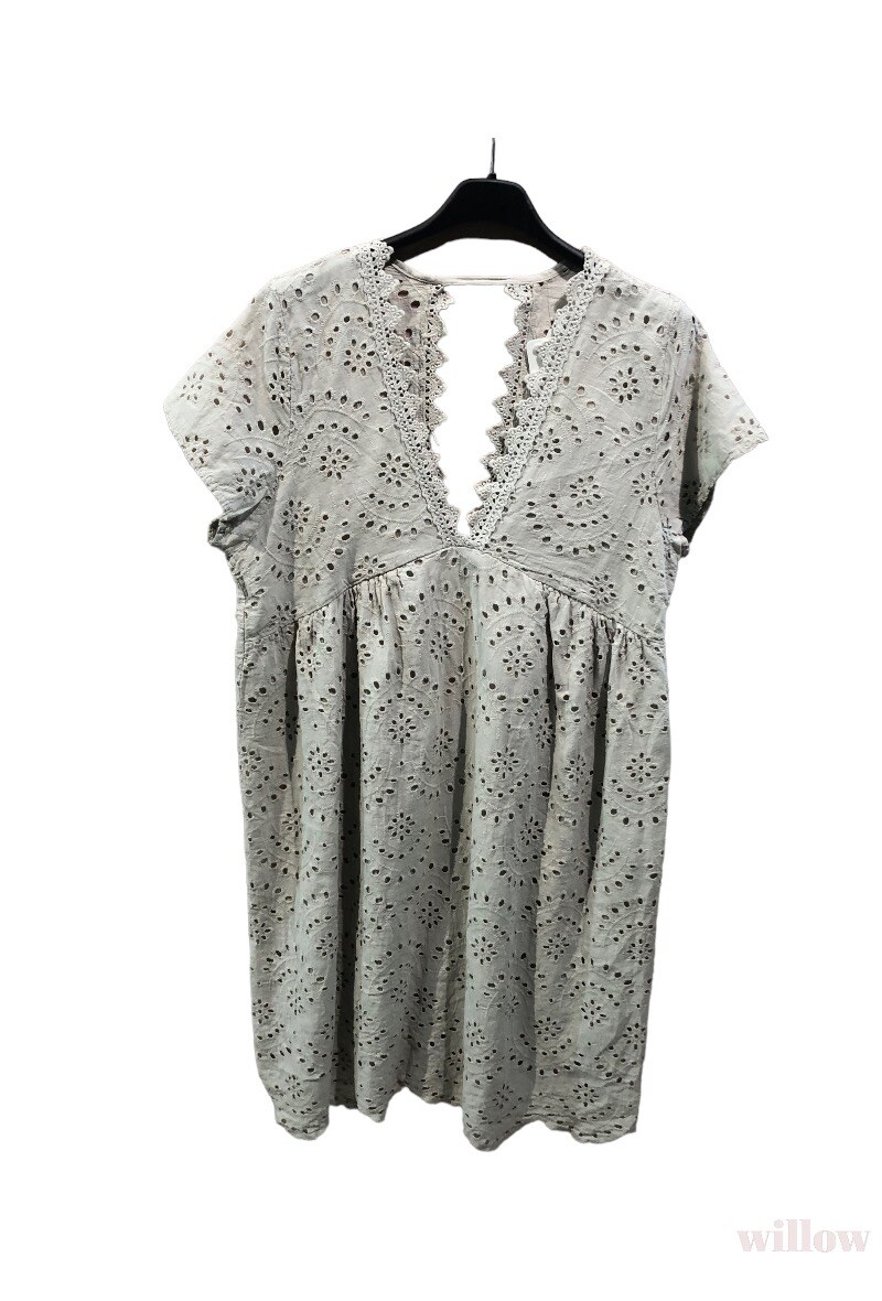 Mayorista Willow - Vestido bordado inglés sin espalda