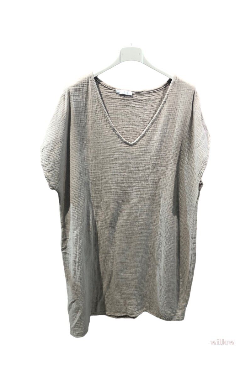Grossiste Willow - Robe droite mi-longue en gaze de coton