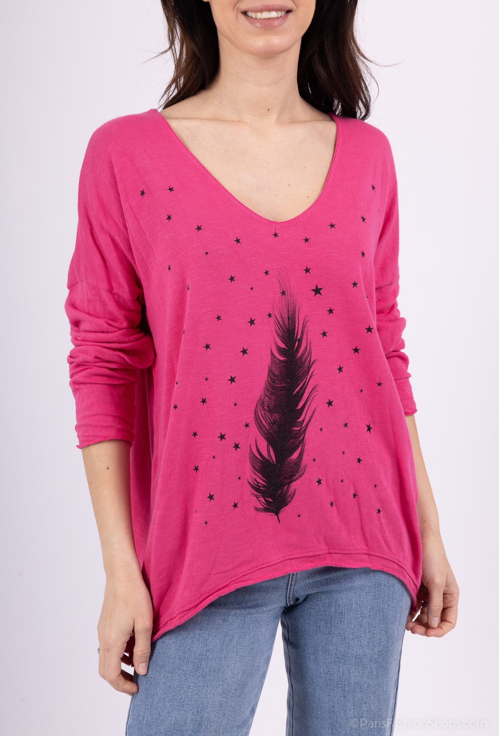 Wholesaler Willow - Van printed rhinestone t-shirt