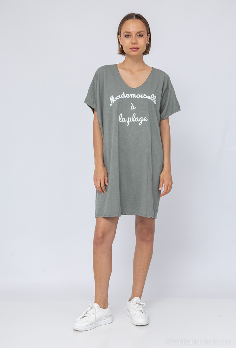 Wholesaler Willow - Mademoiselle short cotton dress at the beach