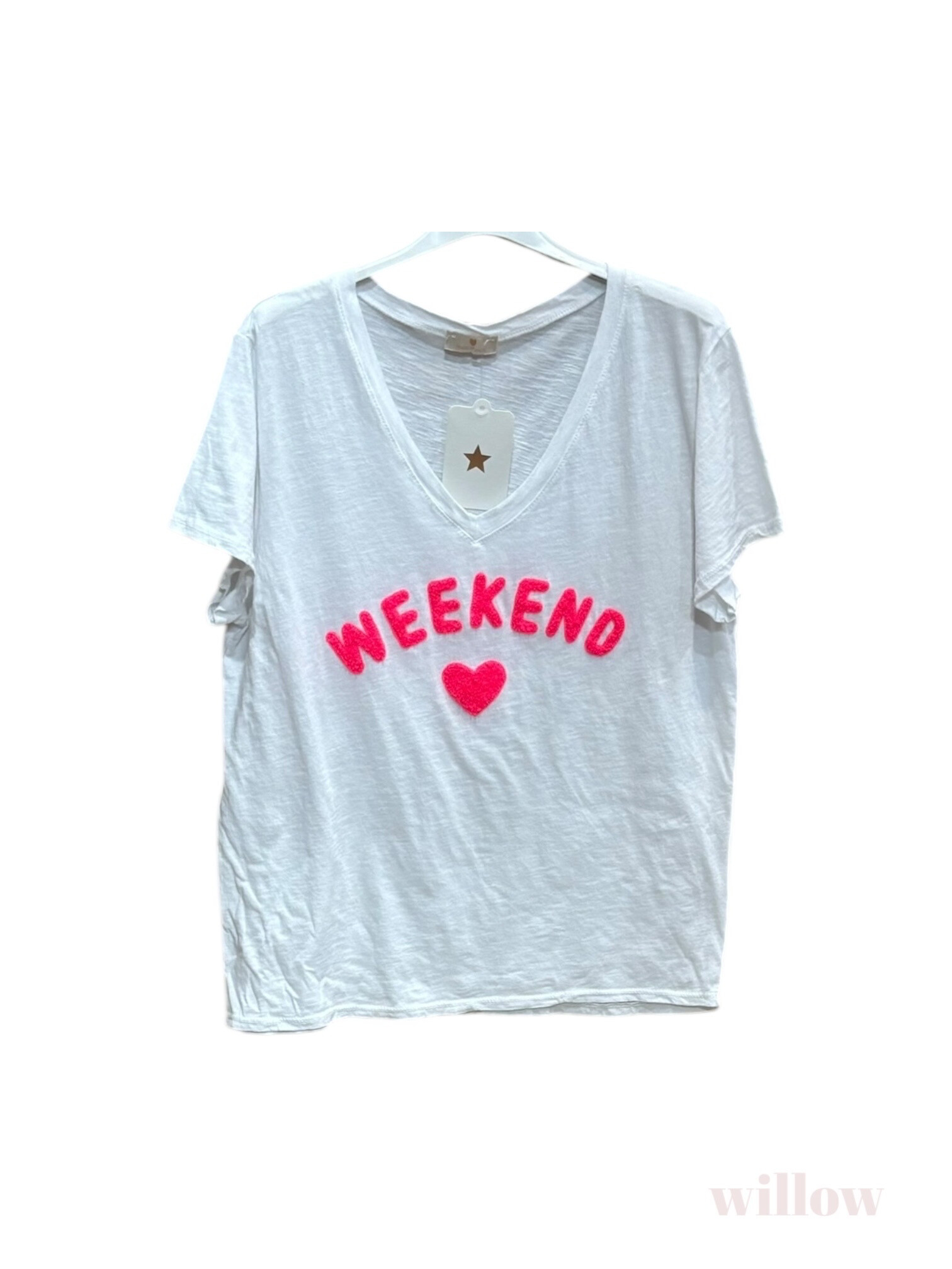 Wholesaler Willow - Happy embroidered t-shirt