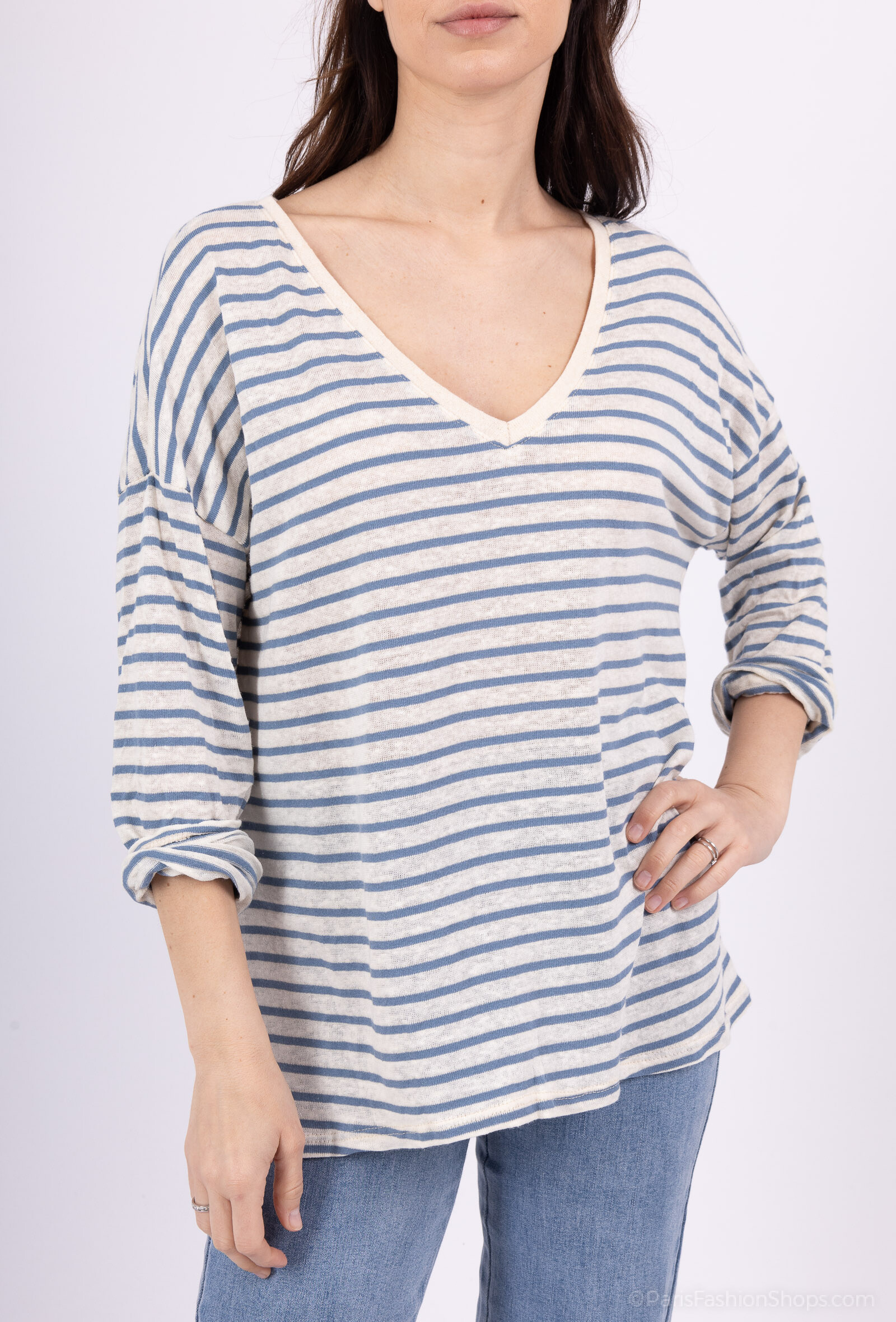 Wholesaler Willow - Linen/cotton sailor t-shirt