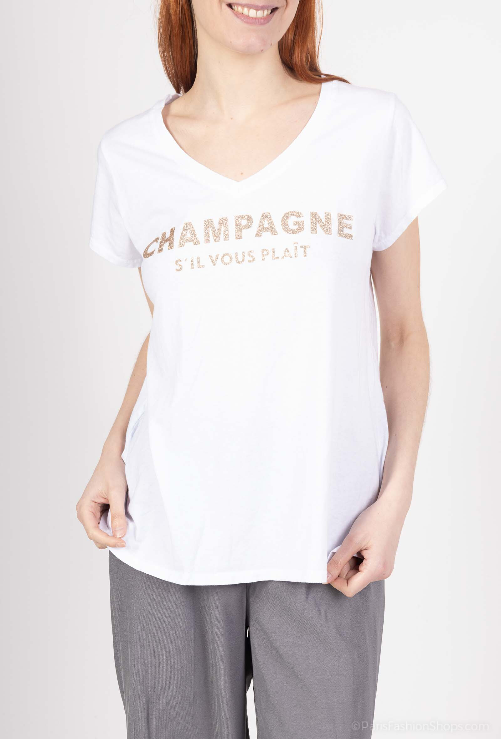Grossiste Willow - T-shirt Champagne svp