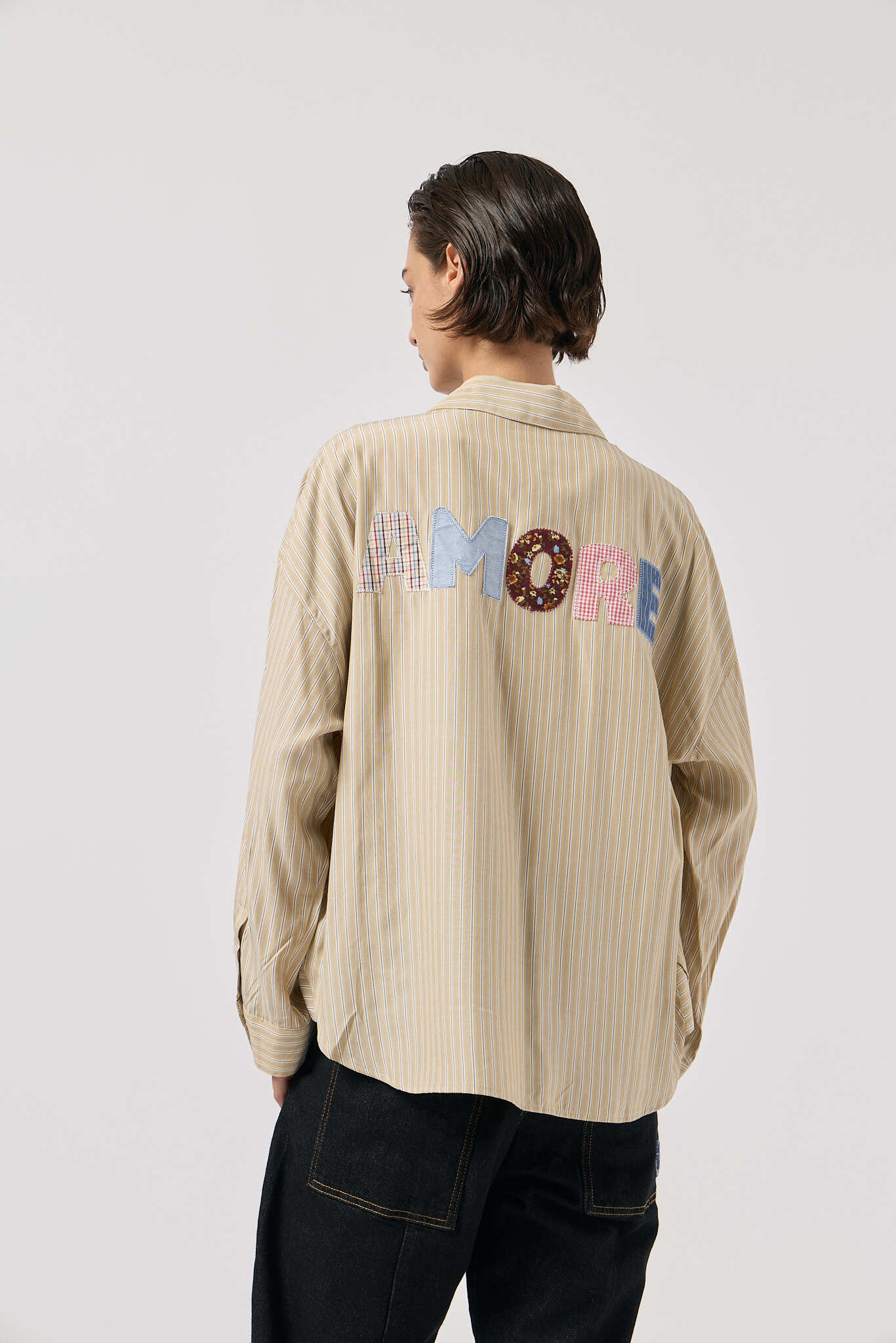 Wholesaler WIYA SRL - LOVE STRIPED SHIRT