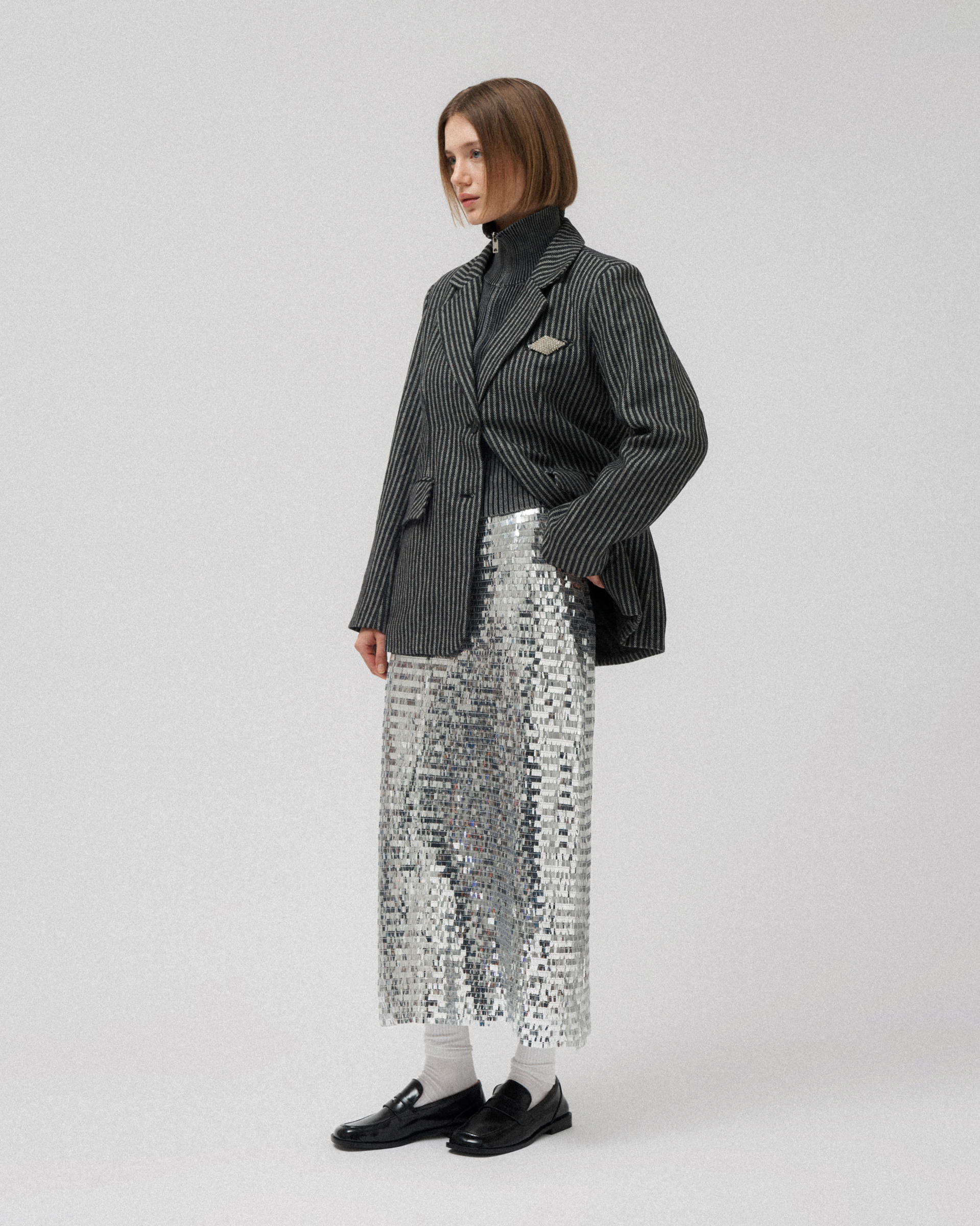 Wholesaler WIYA SRL - Skirt with rectangular sequins