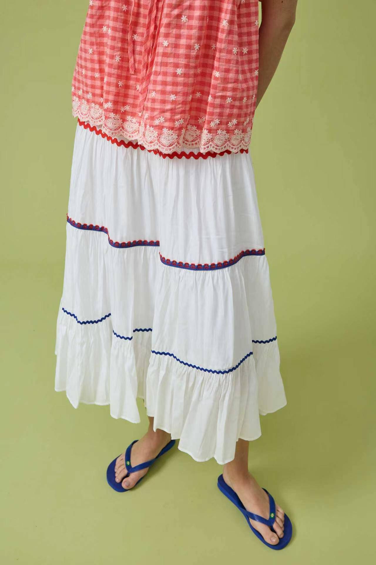 Wholesaler WIYA SRL - Multicolored ruffled skirt