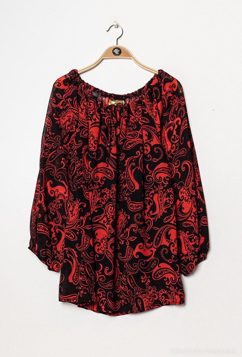 Grossiste World Fashion - Blouse fluide & casual GT manches longues - Imprimé