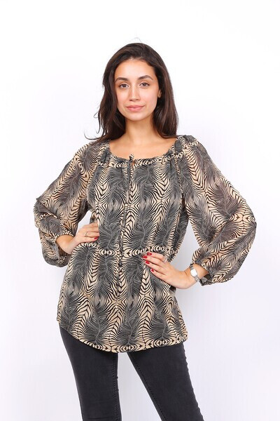 Wholesaler World Fashion - Long -sized Long Sleeping Woman Blouse - Elegant and Comfortable