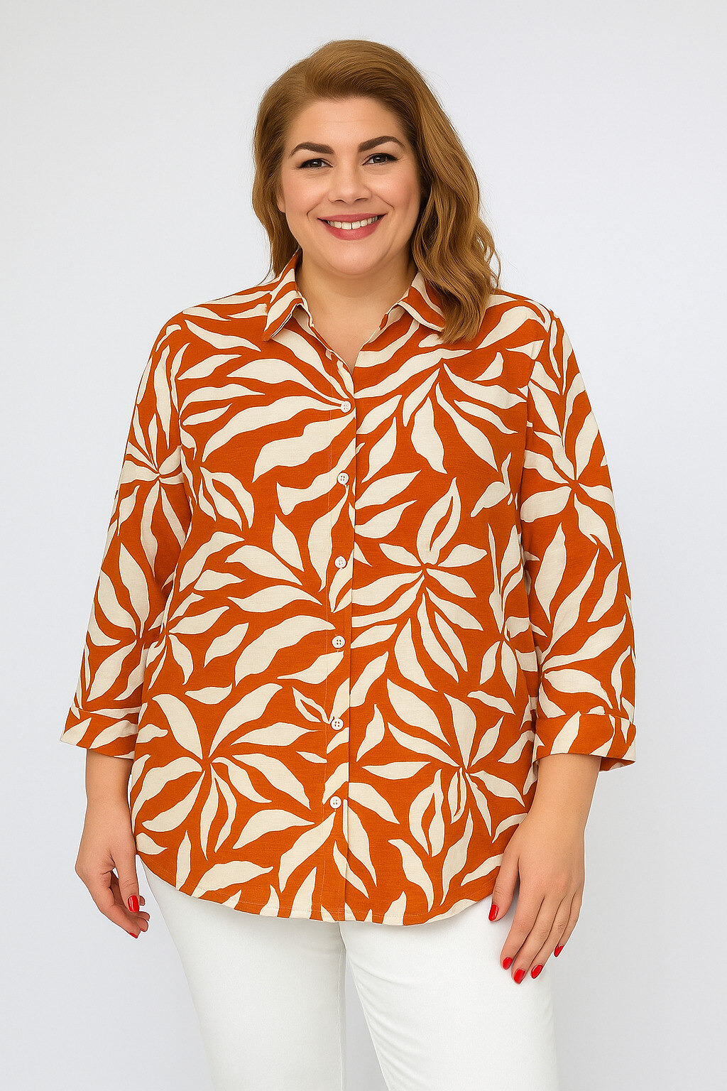 Mayorista World Fashion - Blusa Mujer Talla Grande Mangas 3/4 – Elegante y Cómoda