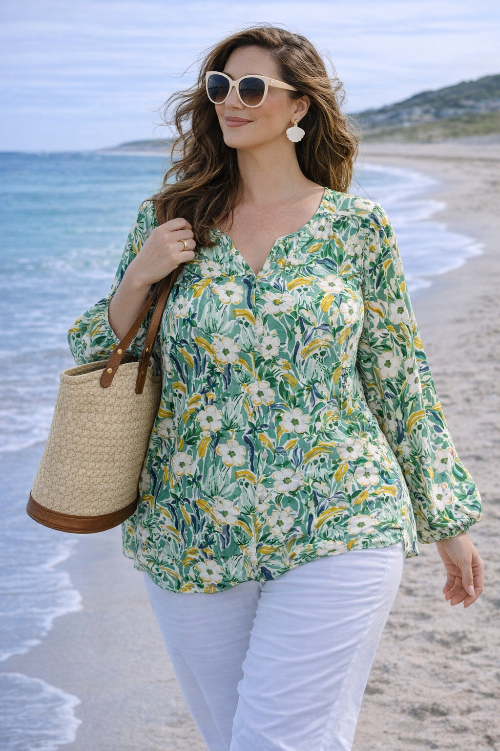 Grossista World Fashion - Blusa Donna Taglia Grande a Maniche Lunghe – Elegante e Confortevole