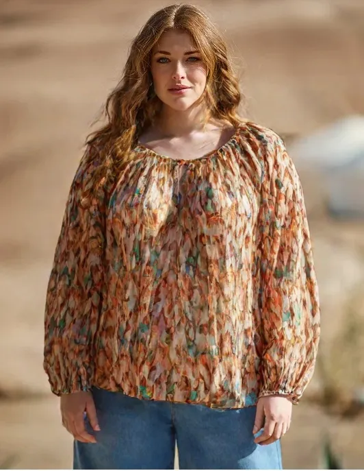 Wholesaler World Fashion - Long -sized Long Sleeping Woman Blouse - Elegant and Comfortable