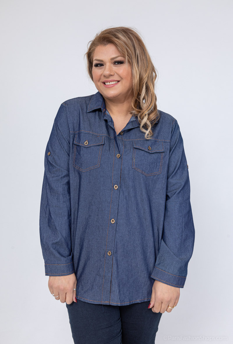 Wholesaler World Fashion - GT long-sleeved fluid & casual shirt - Jeans