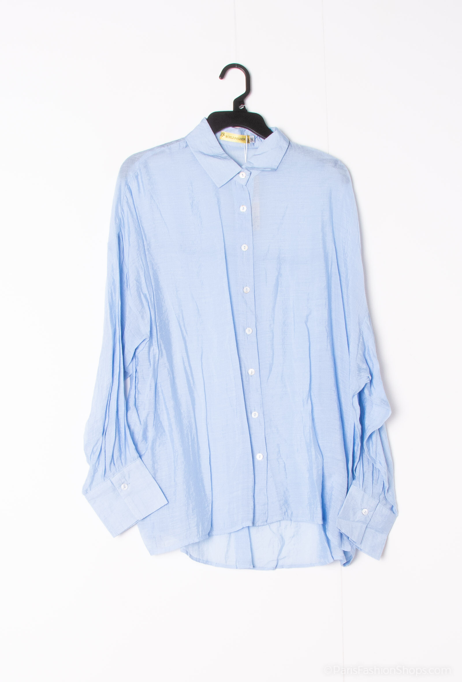 Großhändler World Fashion - Rayon Hemd Damen Übergröße Langarm - Elegant und Bequem
