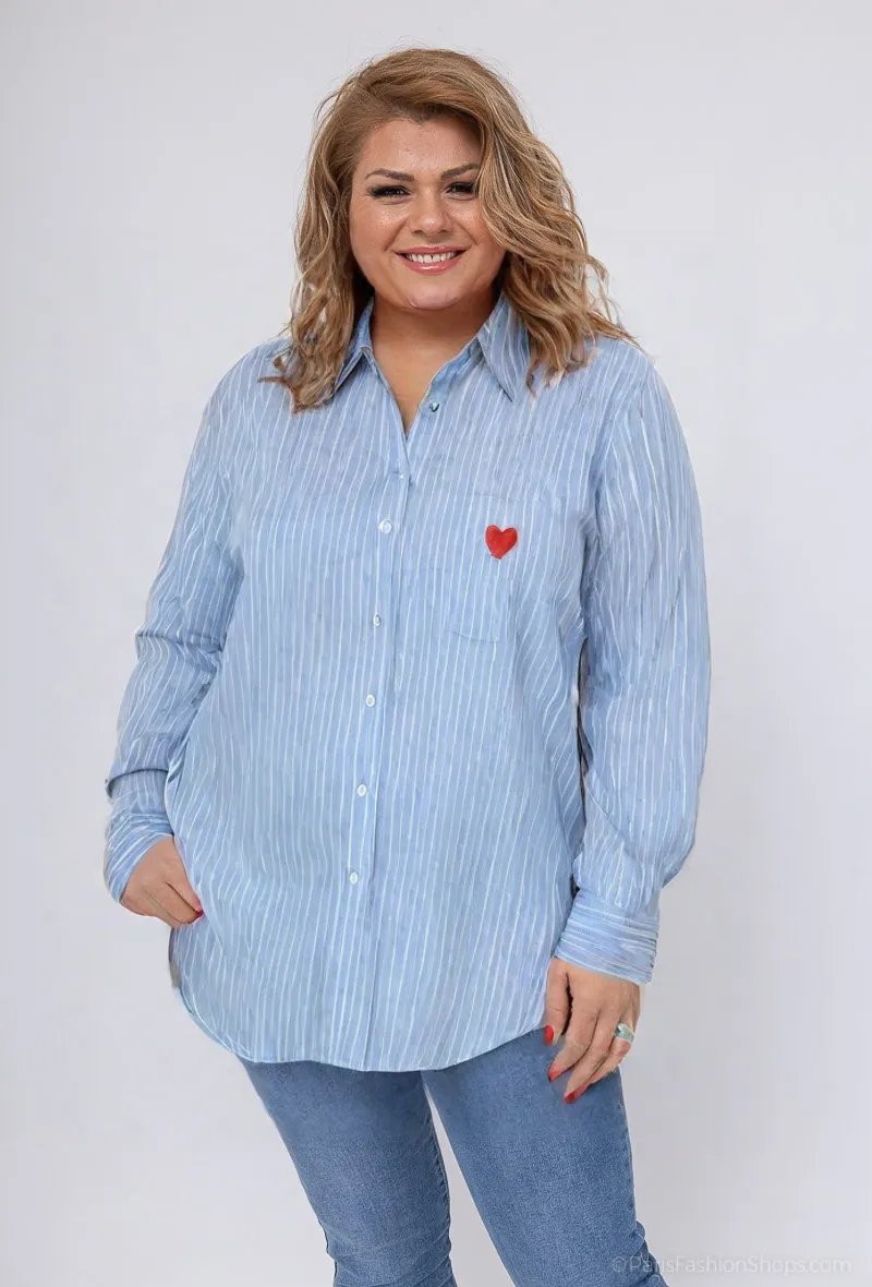 Grossiste World Fashion - Chemise Femme en coton Grande Taille Manches longues – Élégante et Confortable