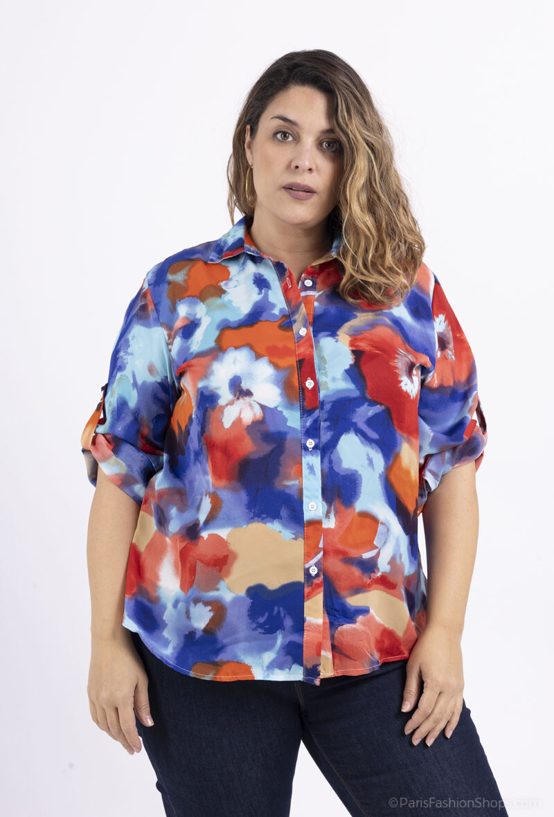 Wholesaler World Fashion - GT long-sleeved fluid & casual shirt - Printed