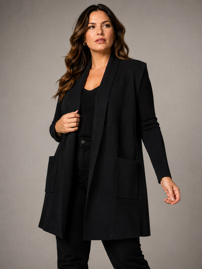 Grossiste World Fashion - Gilet Grande Taille sans manches en cachemire Grossiste World Fashion - Gilet Grande Taille sans manches en cachemire