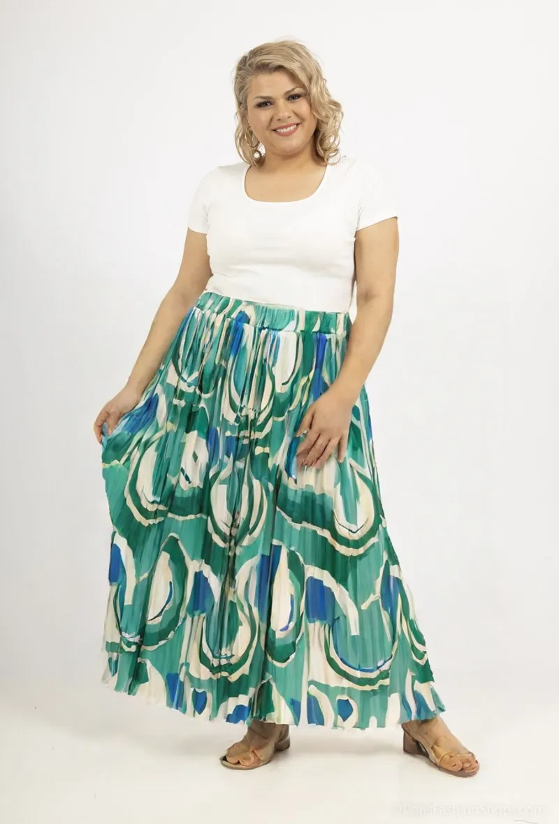 Mayorista World Fashion - Falda de mujeres plisadas grandes: elegante y cómoda
