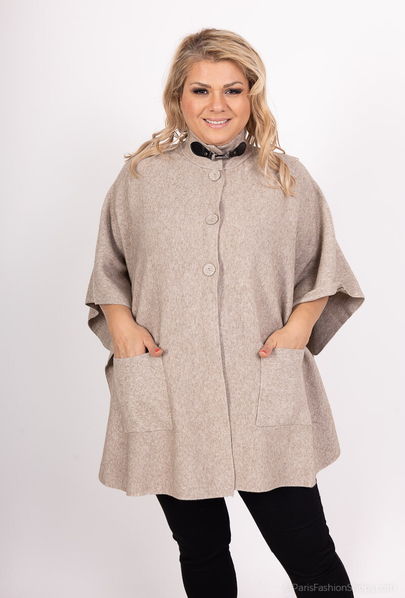 Grossiste World Fashion - Poncho GT avec du cachemire - Uni