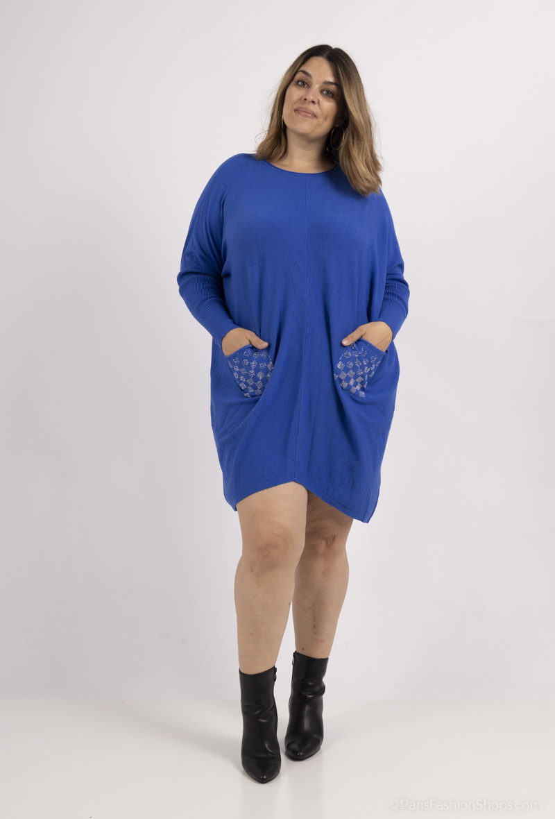 Mayorista World Fashion - Vestido jersey GT con bolsillos y cachemir