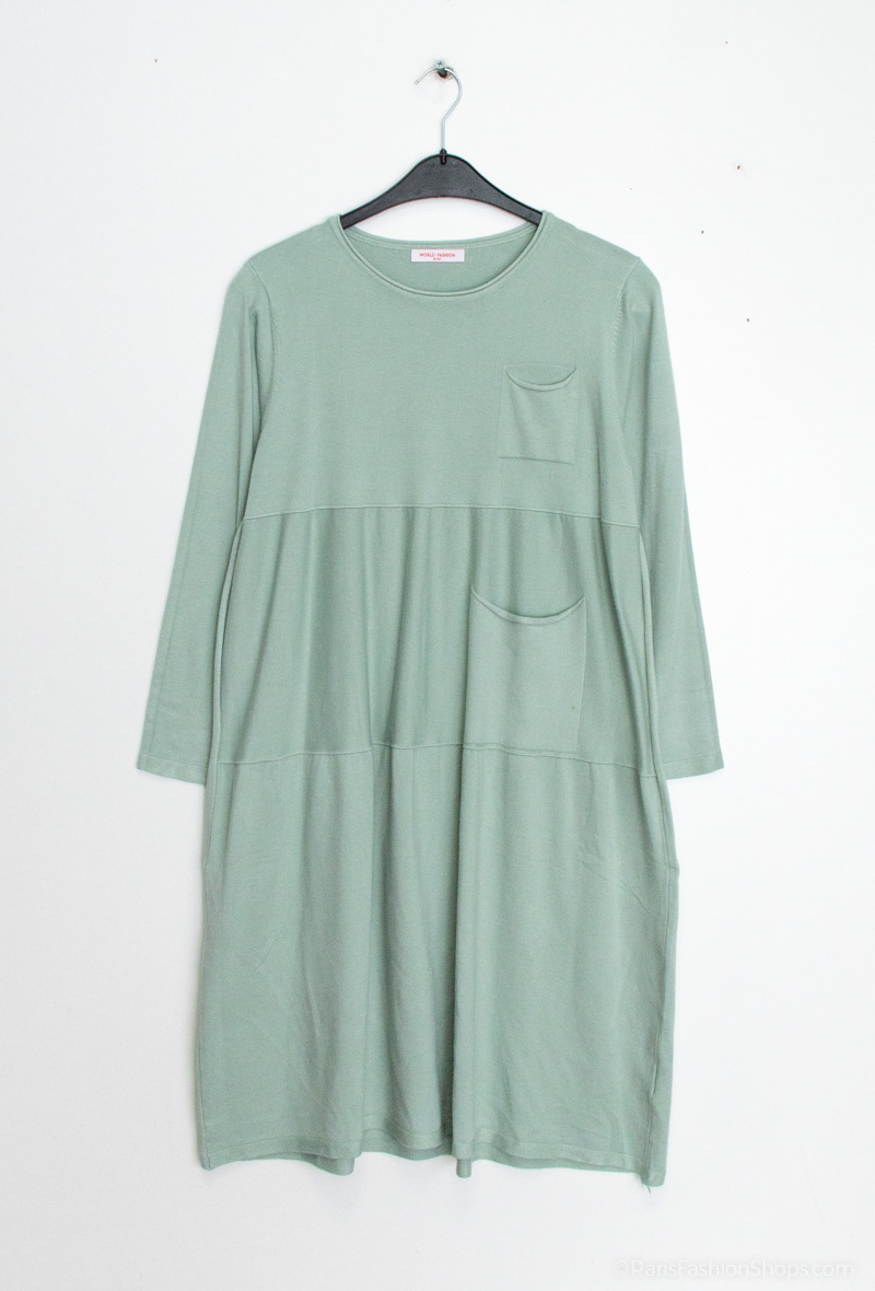 Mayorista World Fashion - Jersey vestido largo GT con cashmere