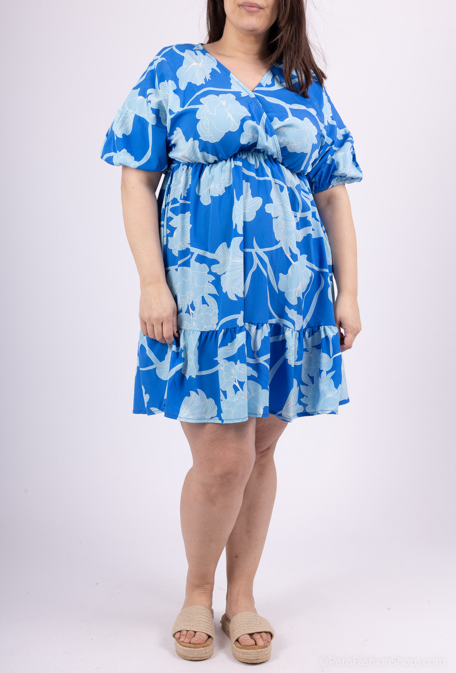 Wholesaler World Fashion - Flowy & casual GT short-sleeved dress - Flower print