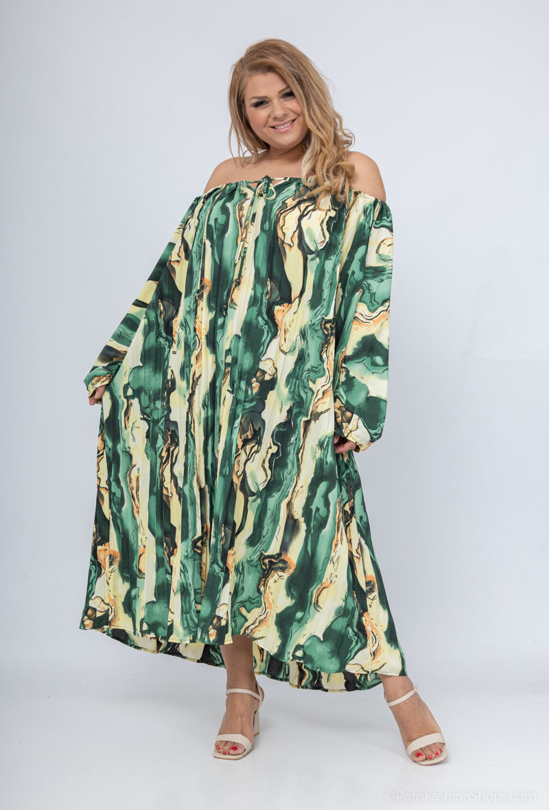 Wholesaler World Fashion - GT long sleeve long dress - Printed