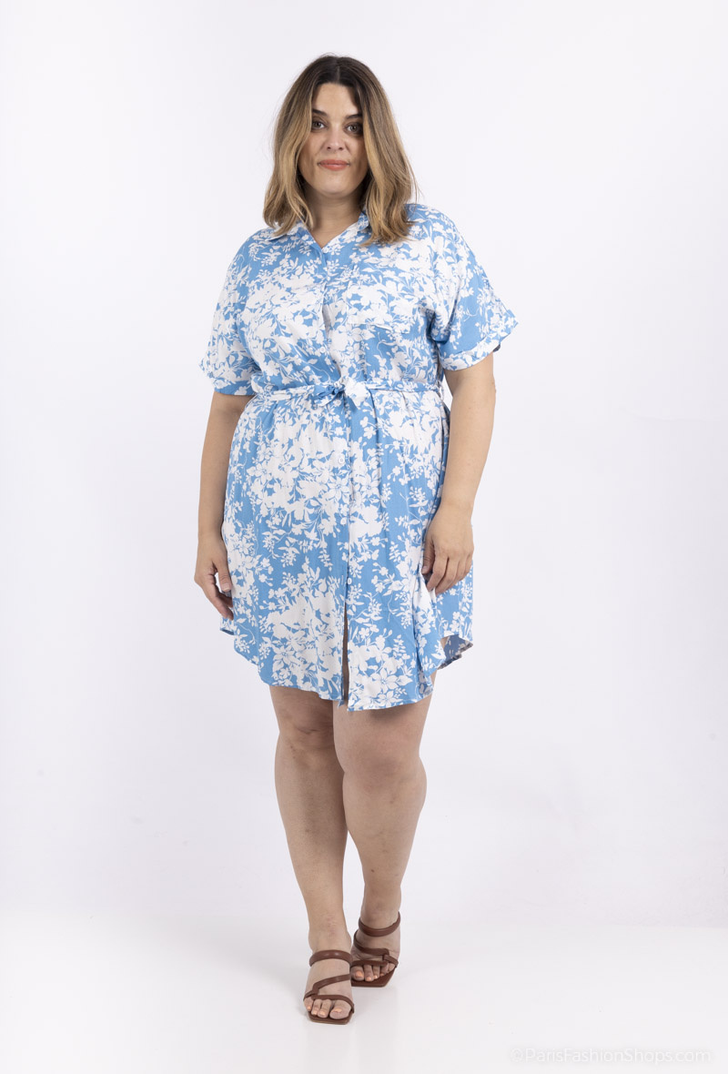 Wholesaler World Fashion - GT short-sleeved fluid & casual shirt dress - Printed